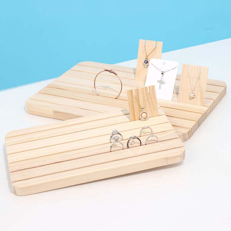 Wooden Slant Slot Jewelry Display Tray Necklace Earrings Ring Storage Organizer Board Putting Prop, Style: 6 Slot - Jewelry Storages by PMC Jewellery | Online Shopping South Africa | PMC Jewellery