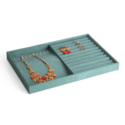 Suede Multifunctional Jewelry Display Tray Necklace Bracelet Bangle Display Case, Style: Ring Necklace Tray - Jewelry Storages by PMC Jewellery | Online Shopping South Africa | PMC Jewellery