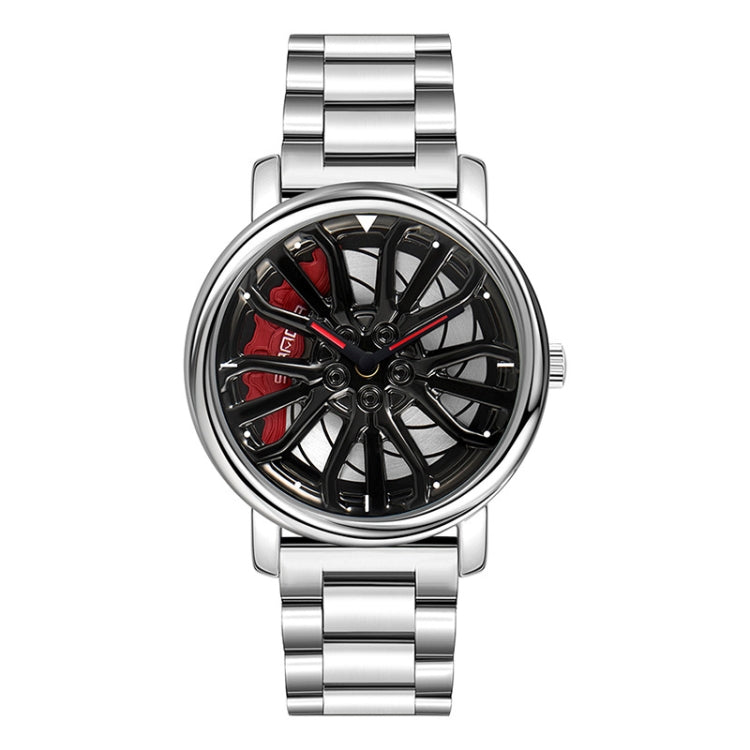 SANDA P1057 Men Skeleton Quartz Steel Strap Personalized Watch(Silver) - Metal Strap Watches by SANDA | Online Shopping South Africa | PMC Jewellery | Buy Now Pay Later Mobicred