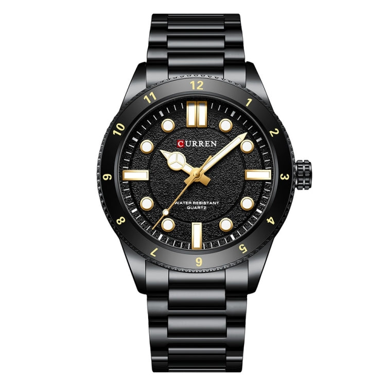 Curren 8450 Business Sports Steel Strap Men Quartz Watch, Color: Black Shell Black - Alloy Watches by Curren | Online Shopping South Africa | PMC Jewellery | Buy Now Pay Later Mobicred