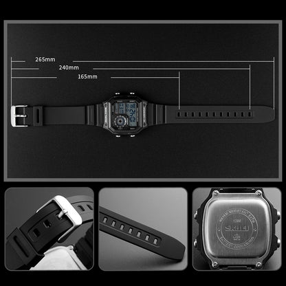 SKMEI 1299 Multifunctional Outdoor Sports Noctilucent Waterproof Digital Display Wrist Watch (Black) - Sport Watches by SKMEI | Online Shopping South Africa | PMC Jewellery | Buy Now Pay Later Mobicred