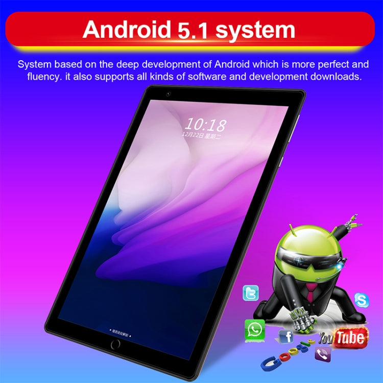 M801 3G Phone Call Tablet PC, 8.0 inch, 2GB+32GB, Android 5.1 MTK6592 Octa Core 1.6GHz, Dual SIM, Support GPS, OTG, WiFi, BT (Gold) - 7.0-8.0 inch by PMC Jewellery | Online Shopping South Africa | PMC Jewellery