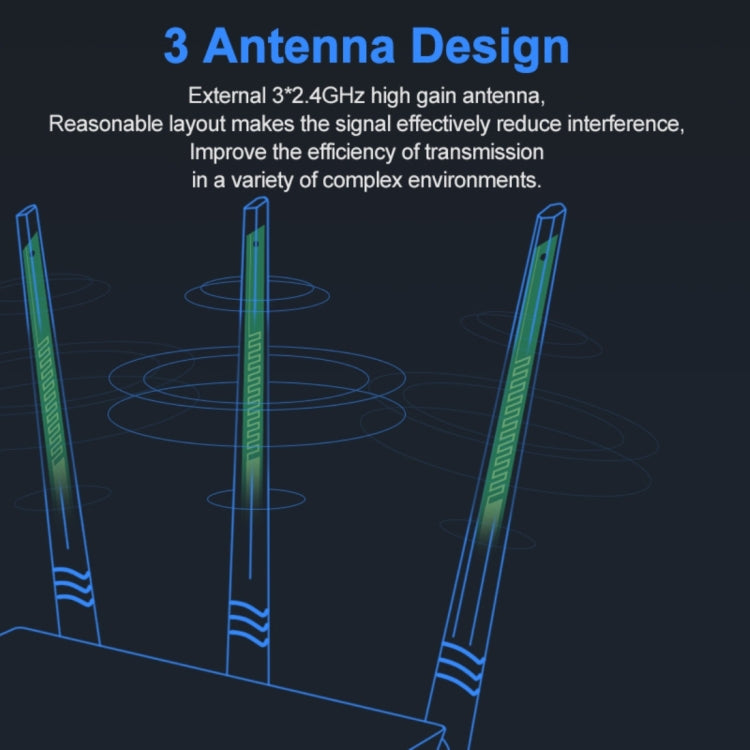 Tenda F3 Wireless 2.4GHz 300Mbps WiFi Router with 3*5dBi External Antennas(White) - Wireless Routers by Tenda | Online Shopping South Africa | PMC Jewellery