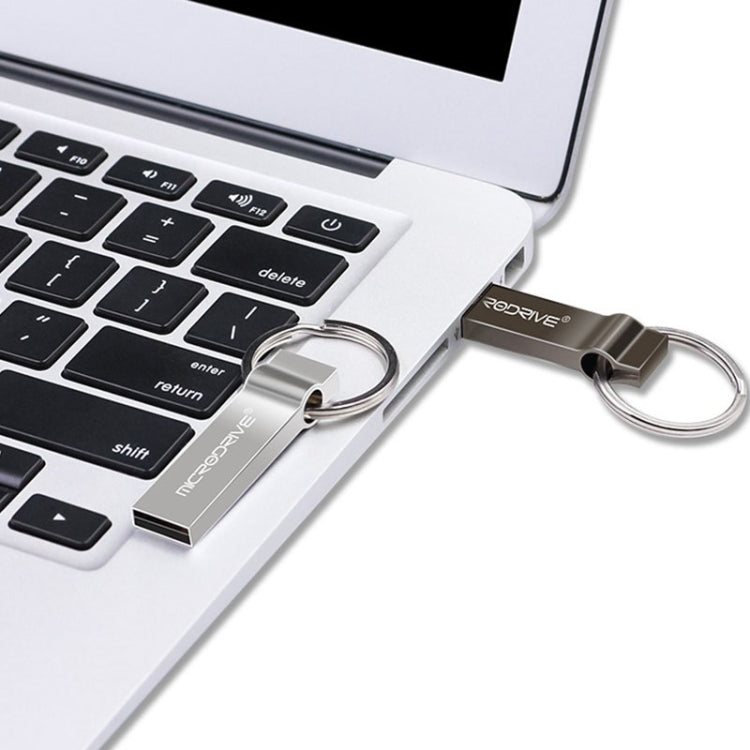 MicroDrive 4GB USB 2.0 Metal Keychain U Disk (Grey) - USB Flash Drives by MicroDrive | Online Shopping South Africa | PMC TechLife