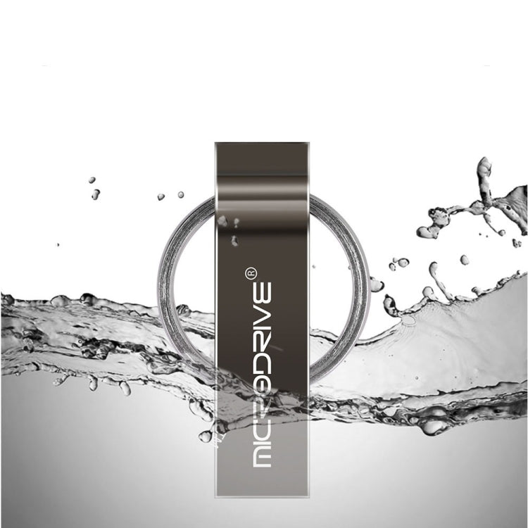MicroDrive 8GB USB 2.0 Metal Keychain U Disk (Black) - USB Flash Drives by MicroDrive | Online Shopping South Africa | PMC TechLife