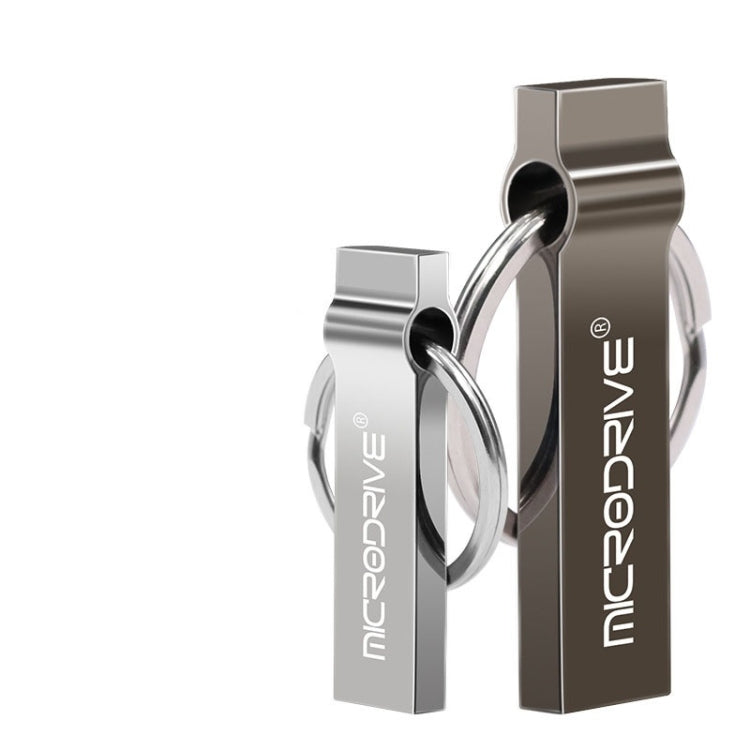 MicroDrive 8GB USB 2.0 Metal Keychain U Disk (Black) - USB Flash Drives by MicroDrive | Online Shopping South Africa | PMC Jewellery