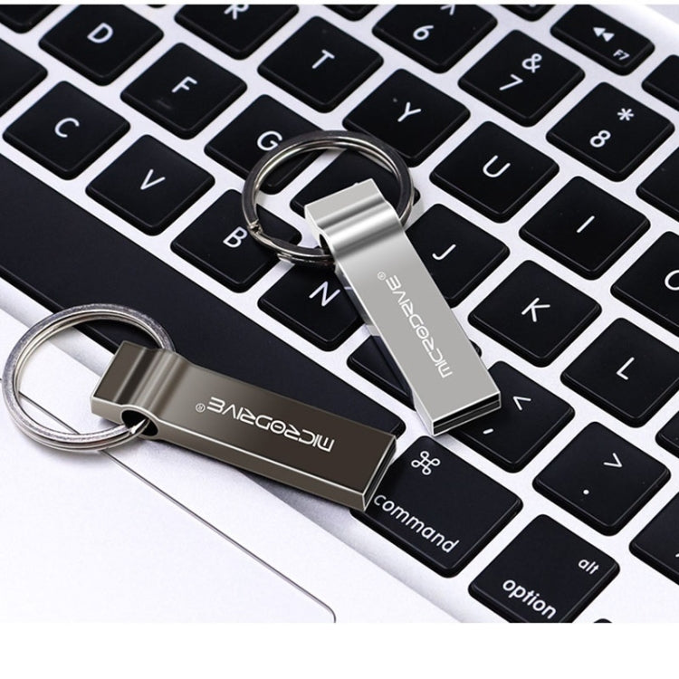 MicroDrive 16GB USB 2.0 Metal Keychain U Disk (Black) - USB Flash Drives by MicroDrive | Online Shopping South Africa | PMC Jewellery