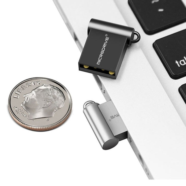 MicroDrive 32GB USB 2.0 Metal Mini USB Flash Drives U Disk (Grey) - USB Flash Drives by MicroDrive | Online Shopping South Africa | PMC TechLife | Buy Now Pay Later Mobicred